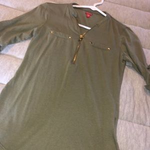 Forest green blouse